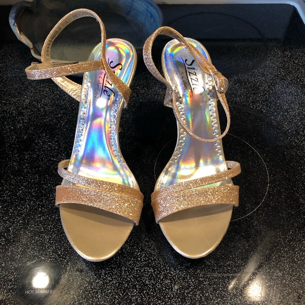 Gold sparkle Sizzle by coloriffics heels